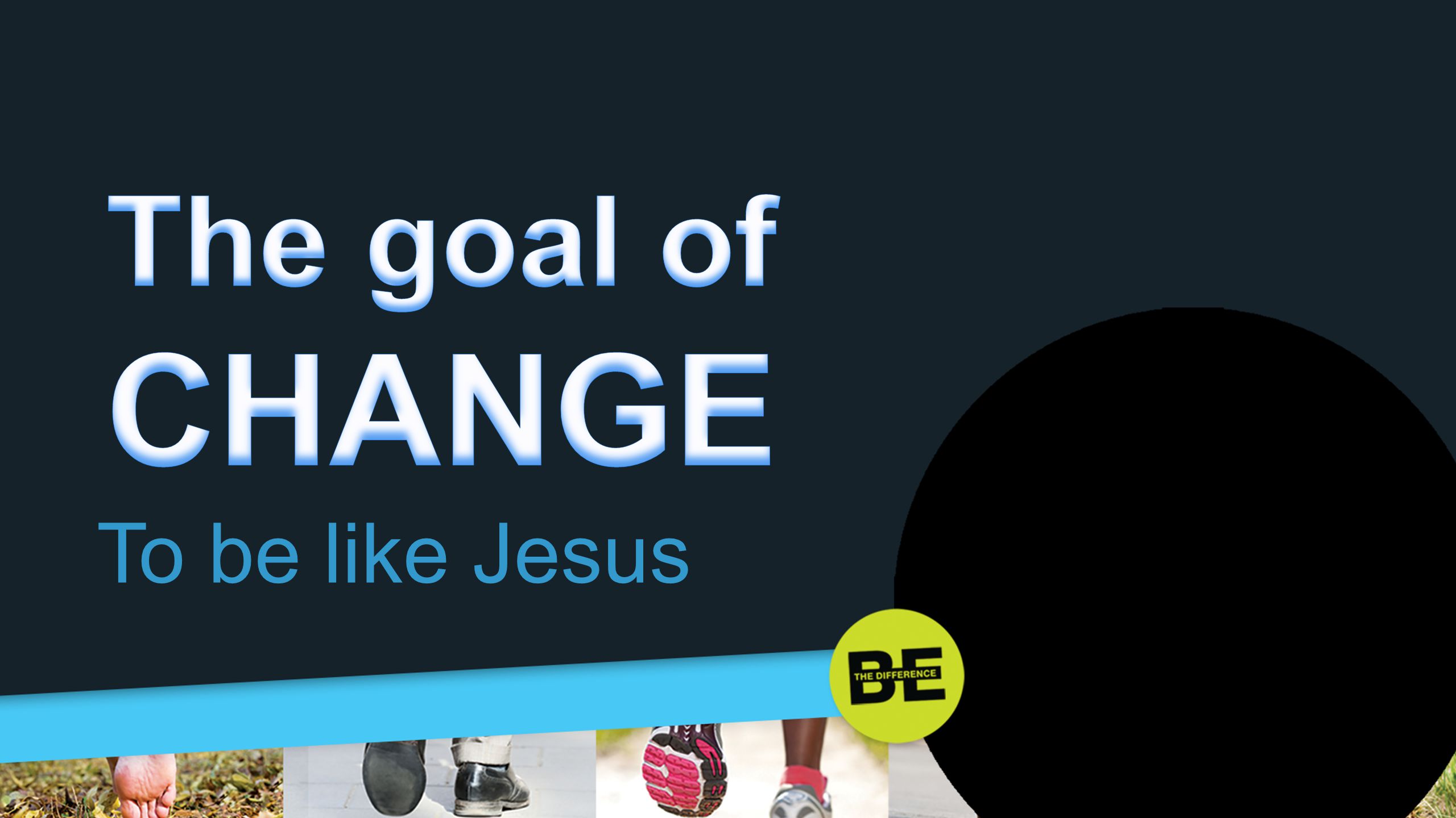 The goal of CHANGE To be like Jesus 3. The goal of change