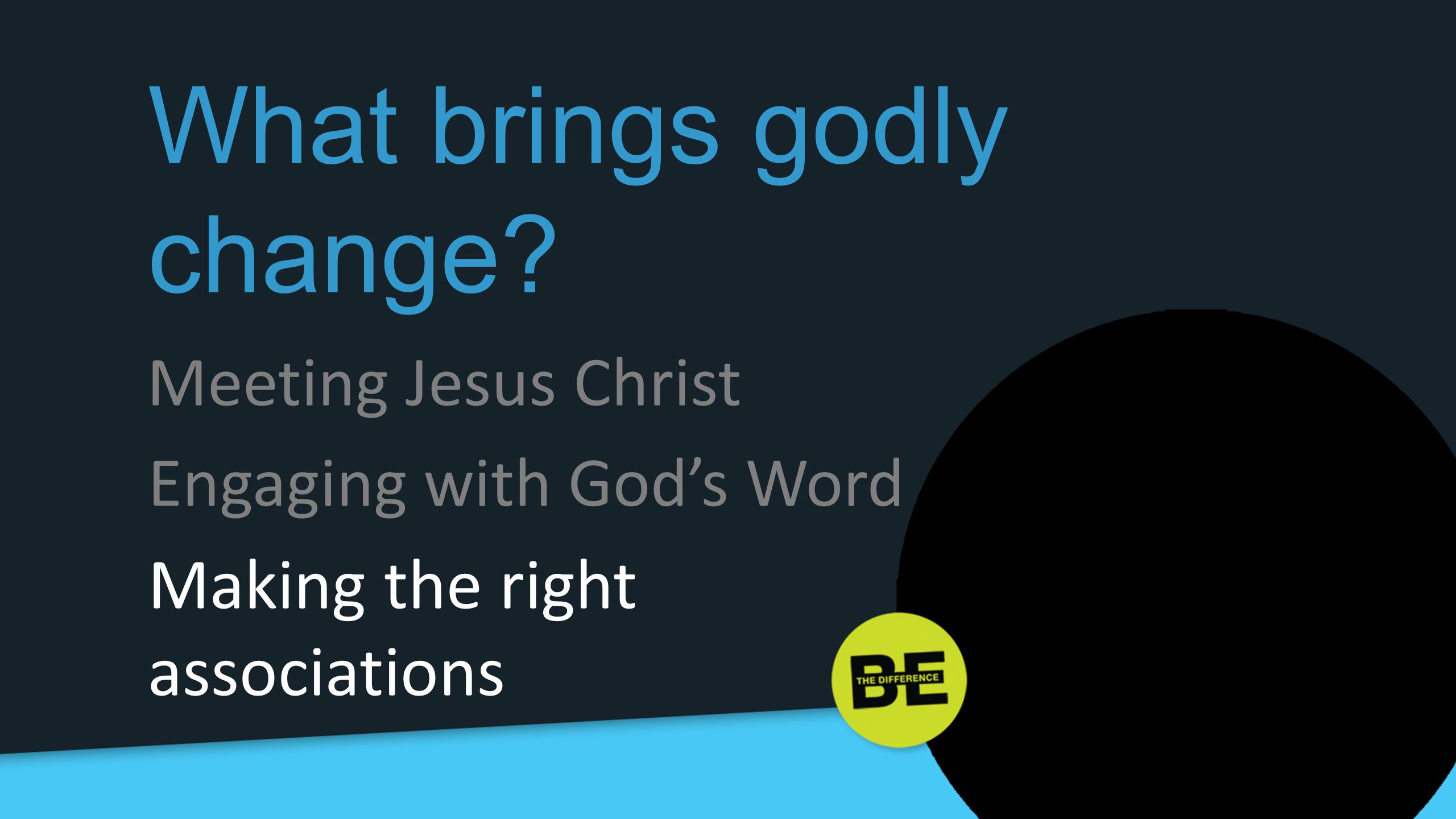 What brings godly change
