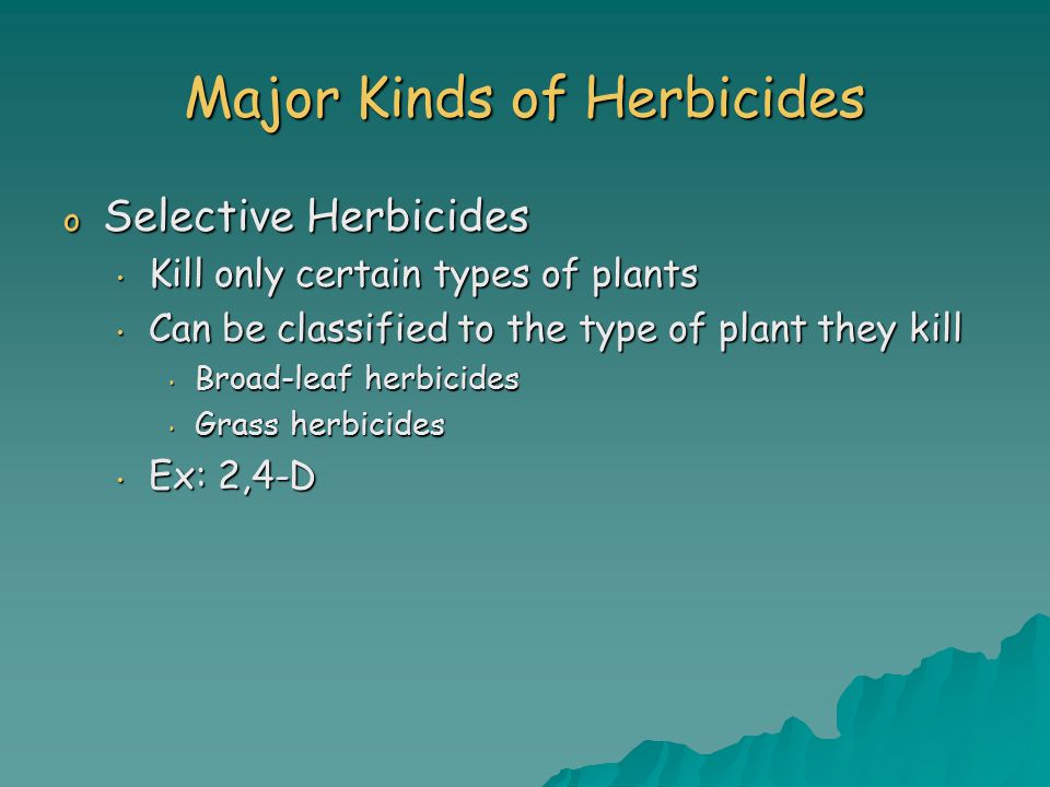Major Kinds of Herbicides