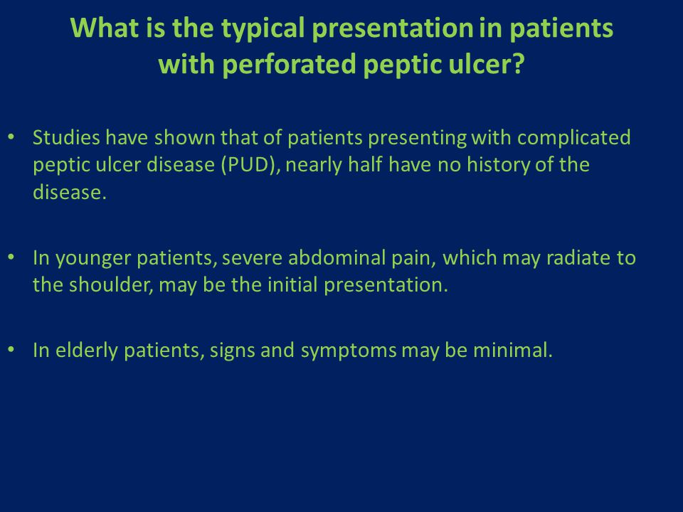 PERFORATED PEPTIC ULCER - ppt download