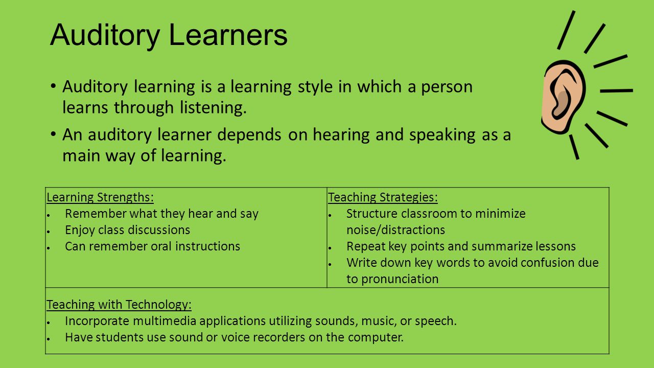 auditory learning style