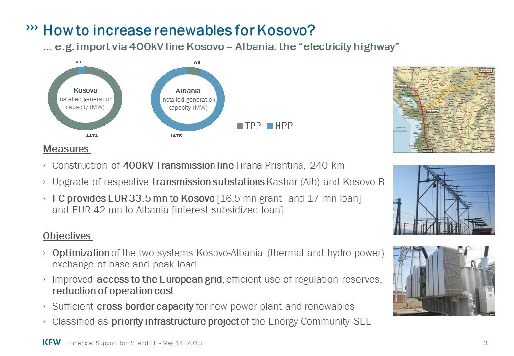 How to increase renewables for Kosovo. … e. g