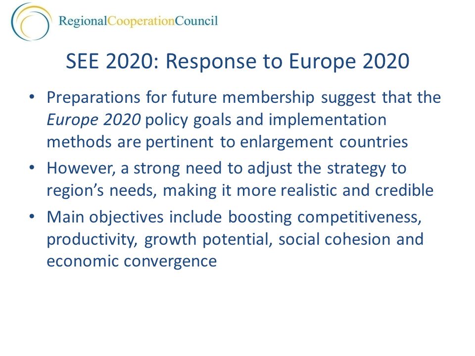 SEE 2020: Response to Europe 2020