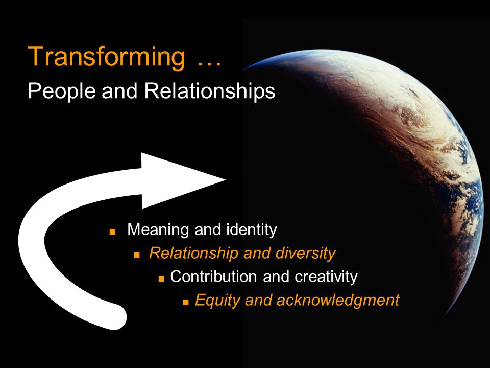 Transforming … People and Relationships