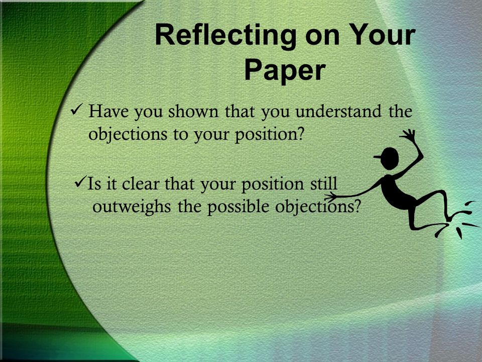 Reflecting on Your Paper