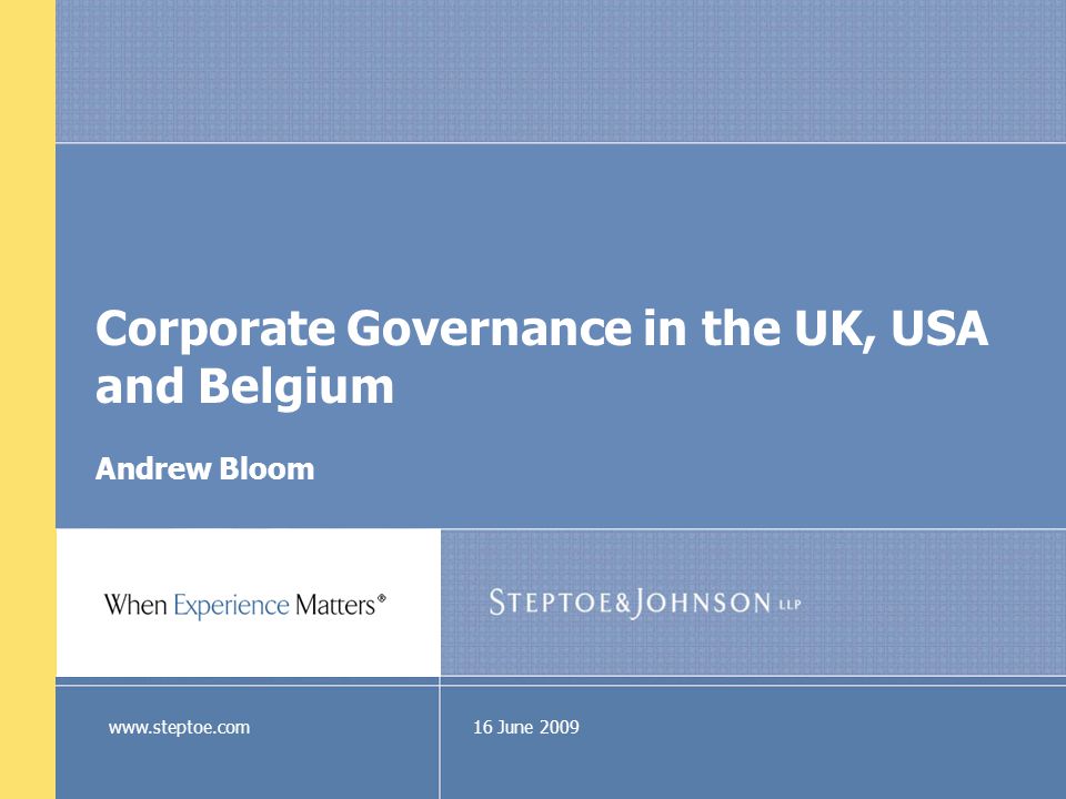 What is Corporate Governance The UK Government’s View