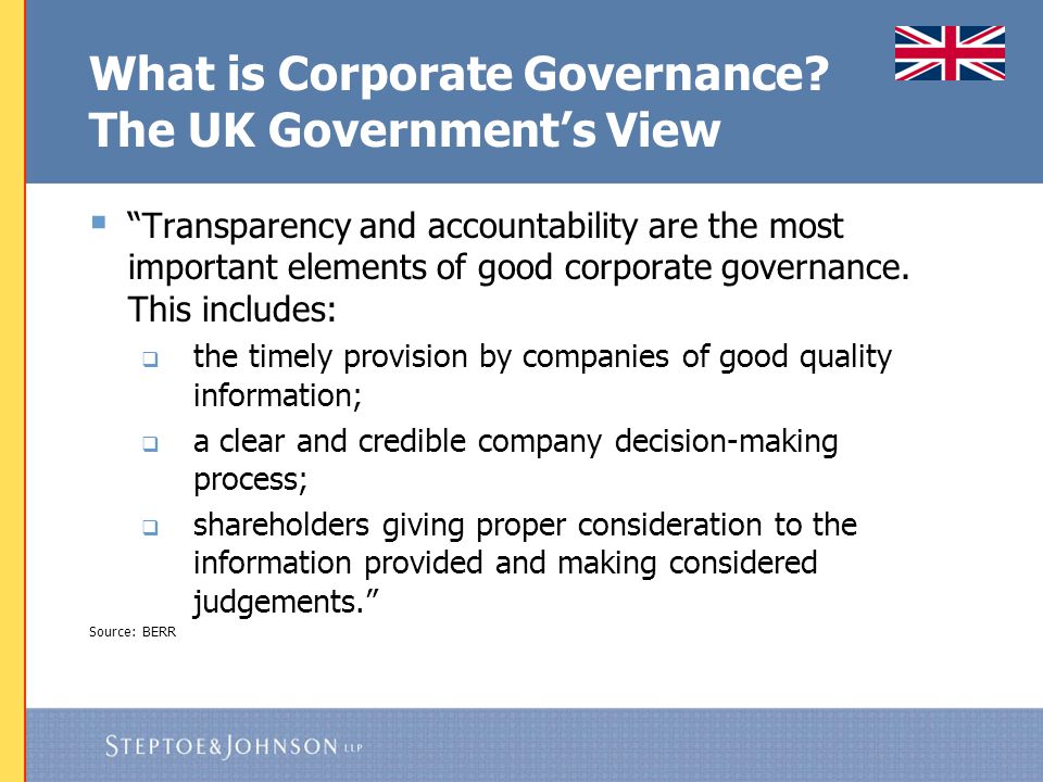What is Corporate Governance The Accountants’ View