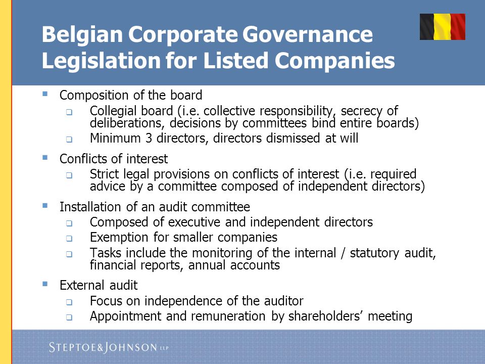 Belgian Corporate Governance Code 2009 for Listed Companies