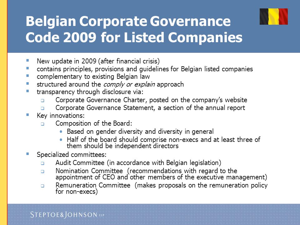 Corporate Governance in Belgium