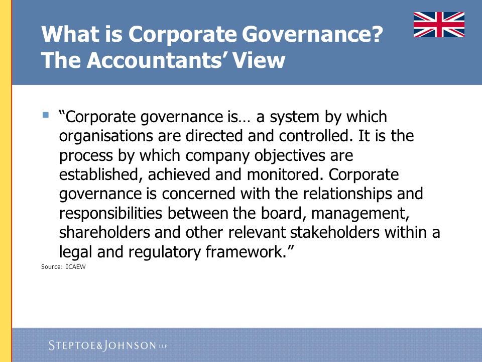Sources of Corporate Governance rules in the UK