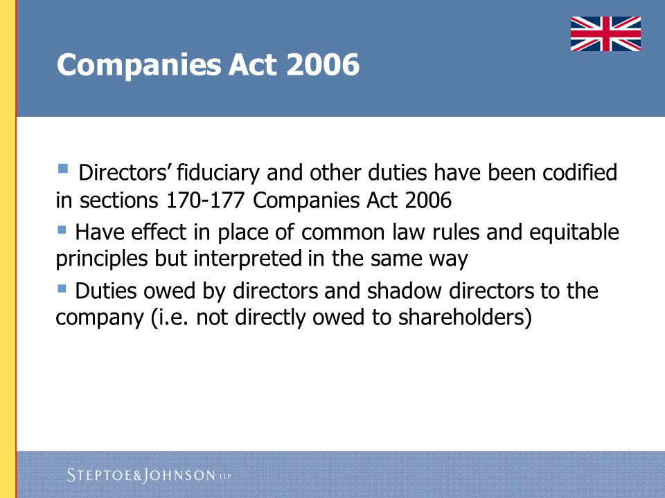 Companies Act 2006 – Directors’ Duties