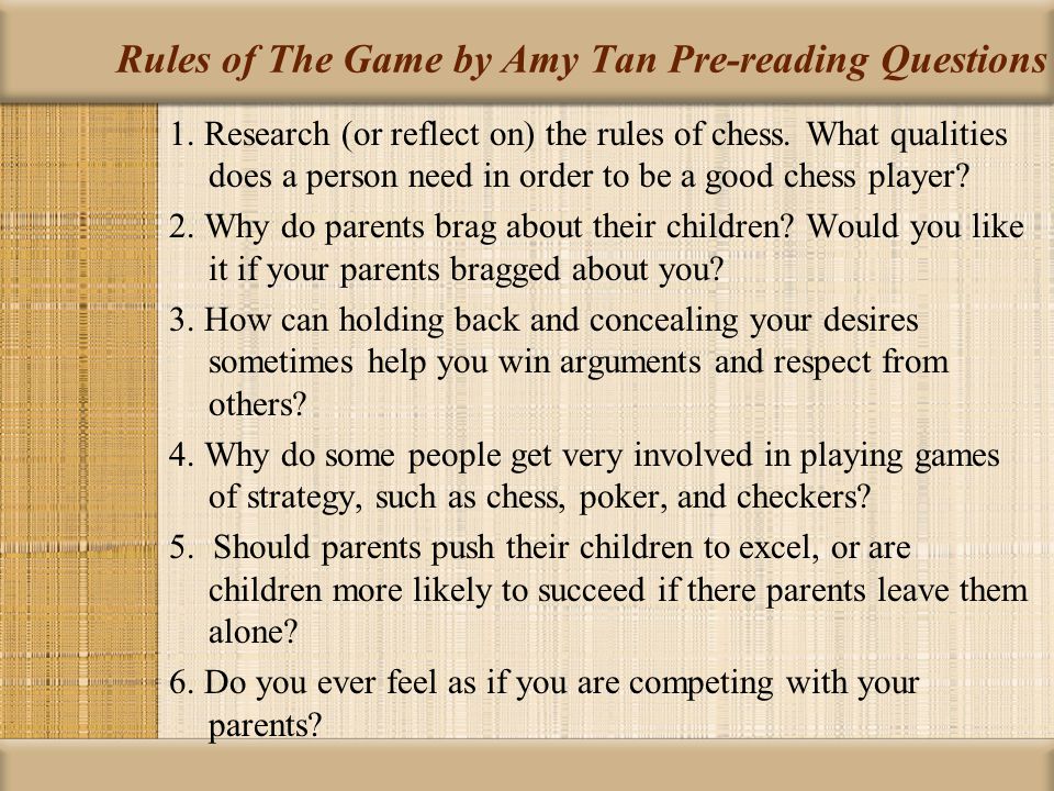 rules of the game amy tan