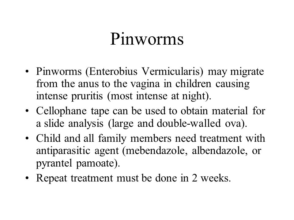 A pinworms fertőző