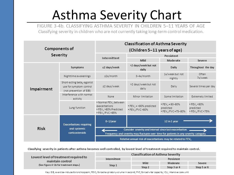 Asthma Guidelines Chart