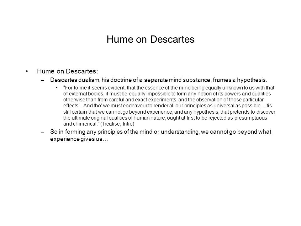 descartes and hume