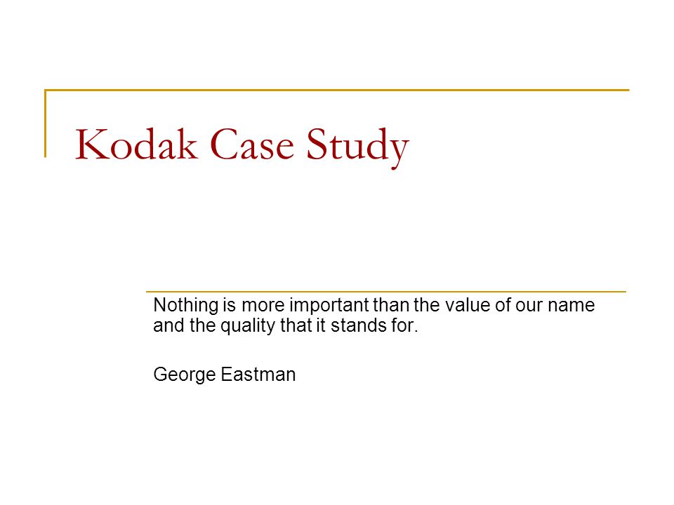 kodak case study