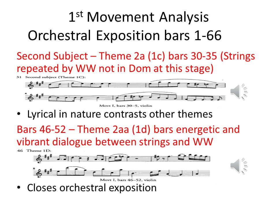 1st Movement Analysis Orchestral Exposition bars 1-66