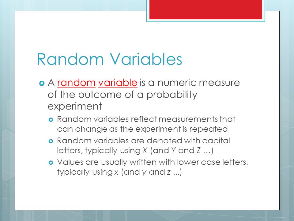 Discrete Random Variables - ppt download