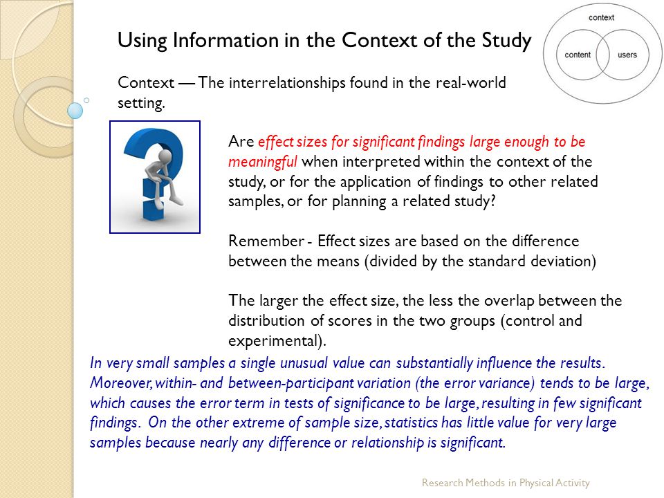Using Information in the Context of the Study