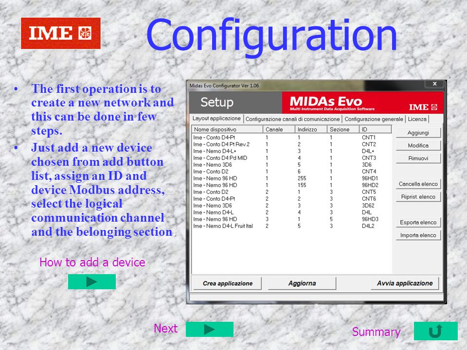 Configuration The first operation is to create a new network and this can be done in few steps.