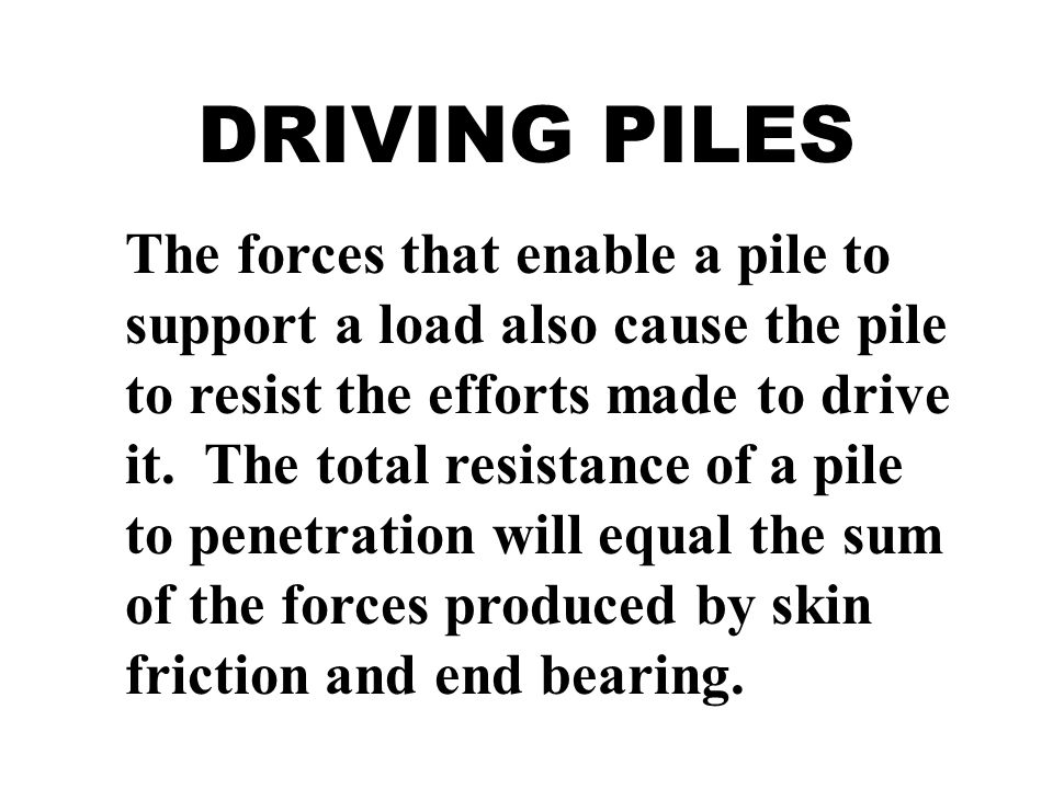 DRIVING PILES
