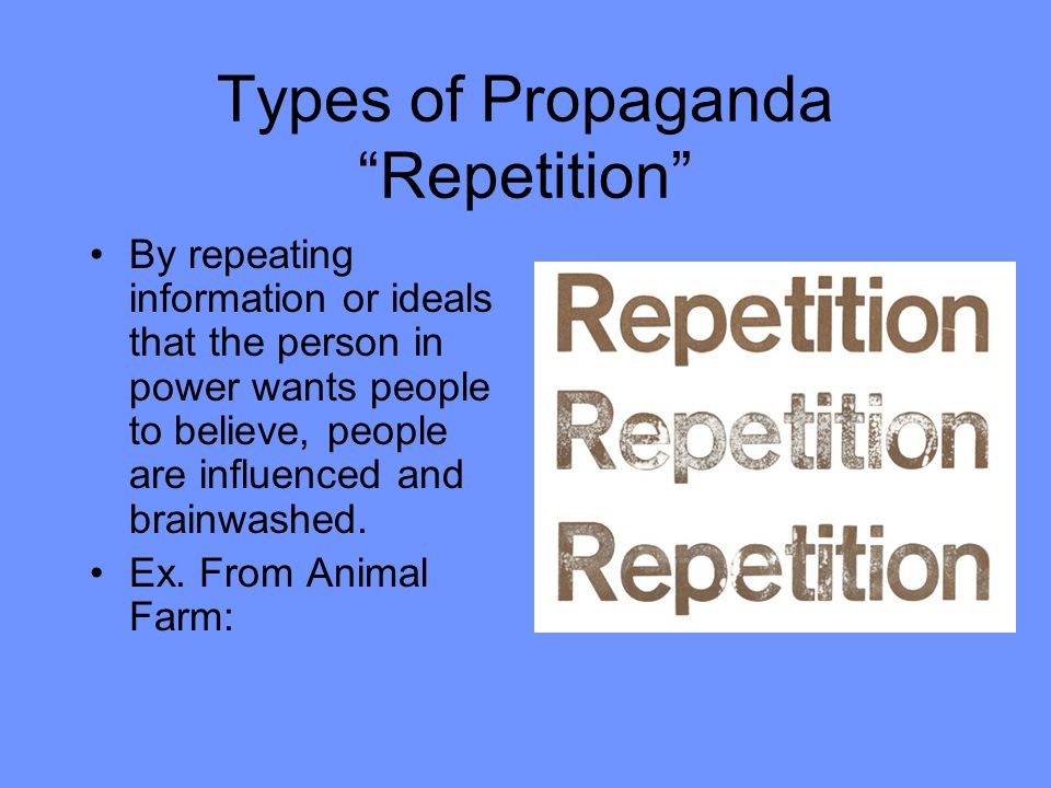 the use of propaganda in animal farm