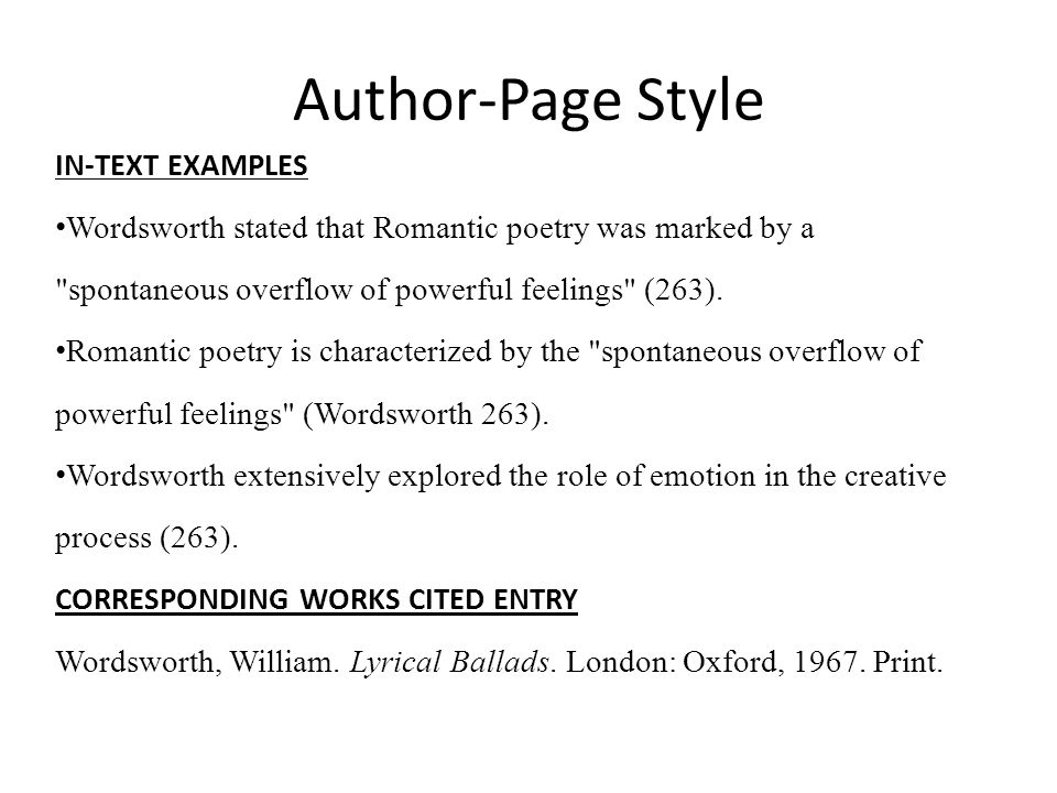 Author-Page Style IN-TEXT EXAMPLES