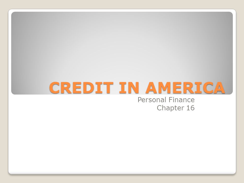 Personal Finance Chapter 16