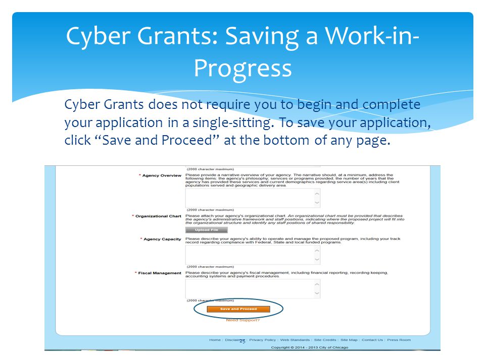 Cyber Grants: Saving a Work-in-Progress