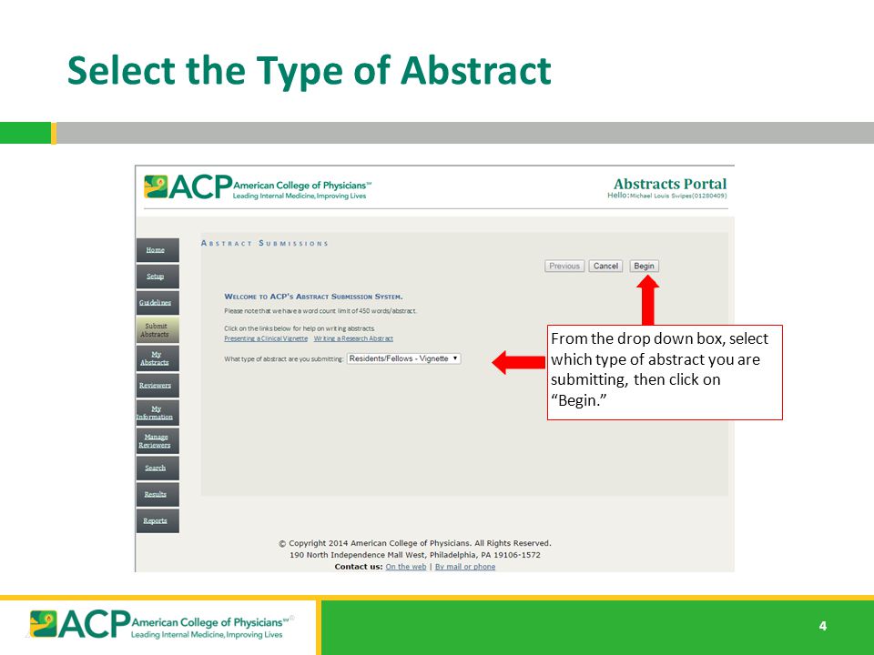 Select the Type of Abstract