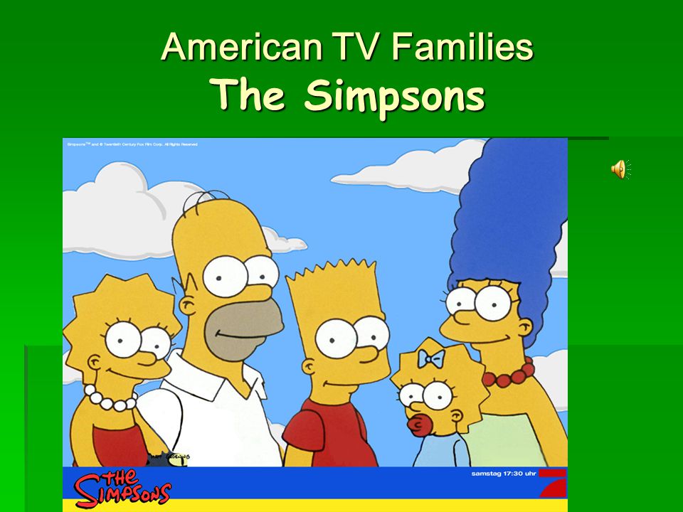 American TV Families The Simpsons