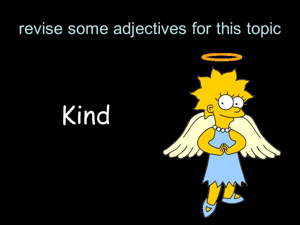 revise some adjectives for this topic