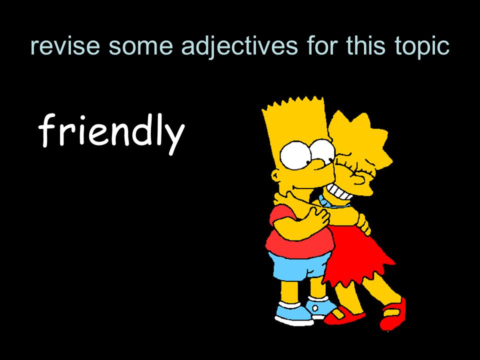 revise some adjectives for this topic