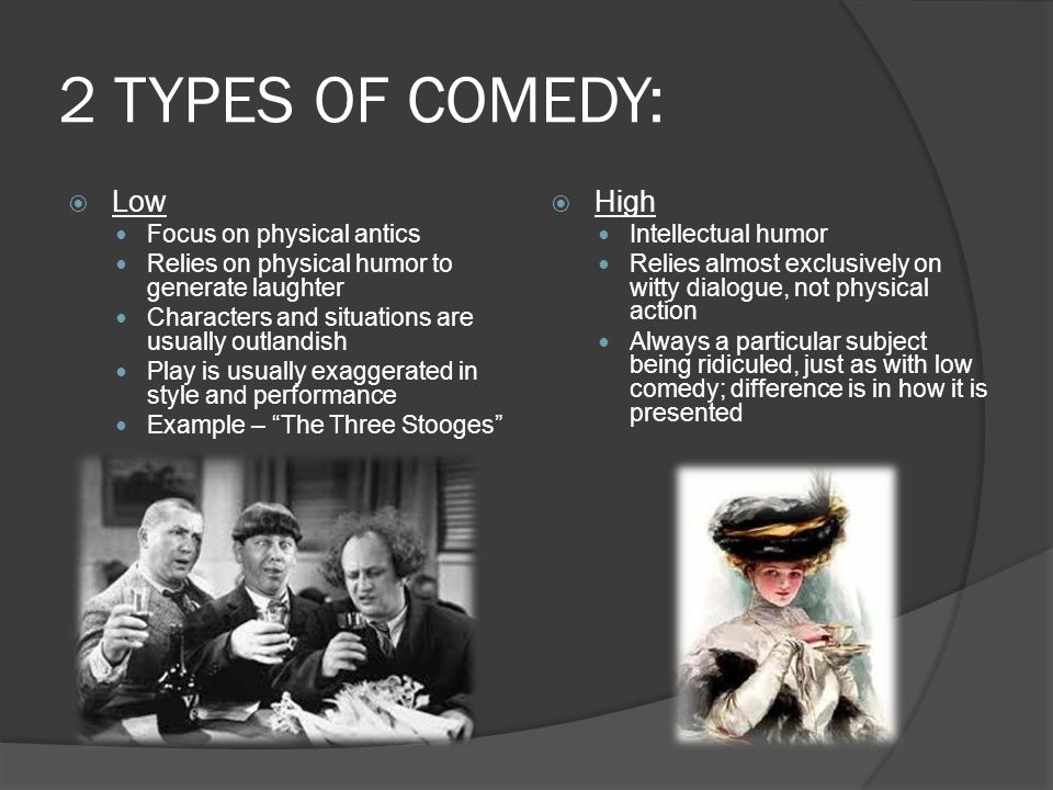 different types of comedy in literature