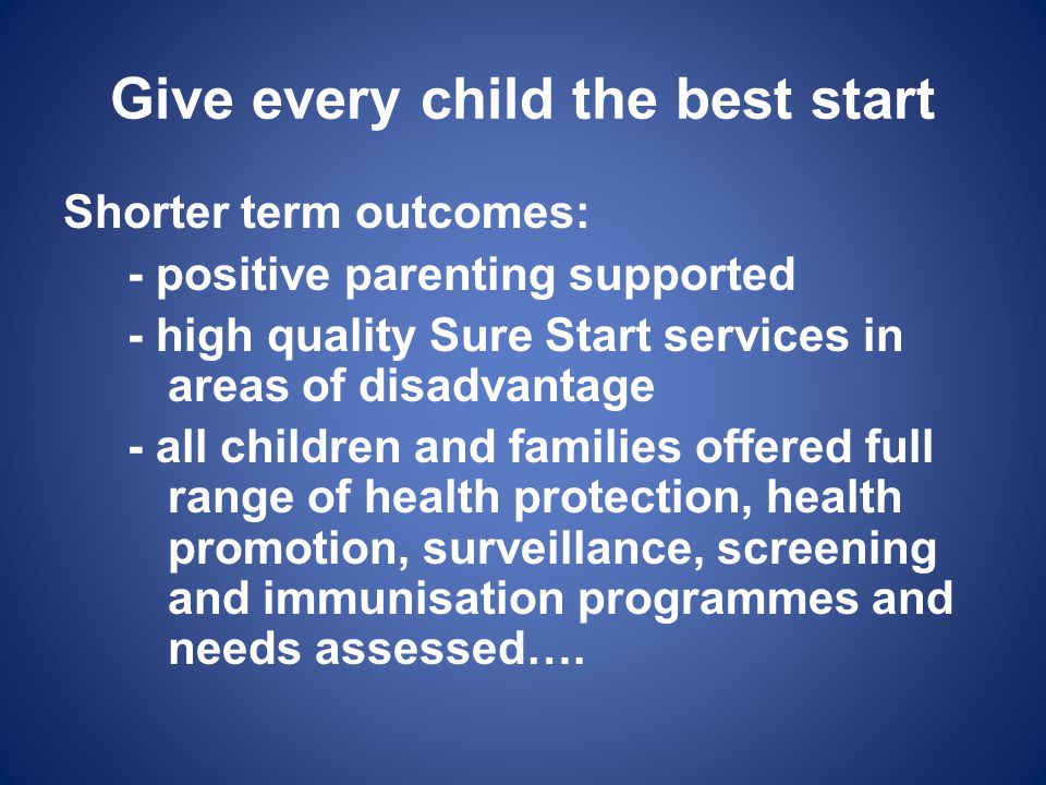 Give every child the best start