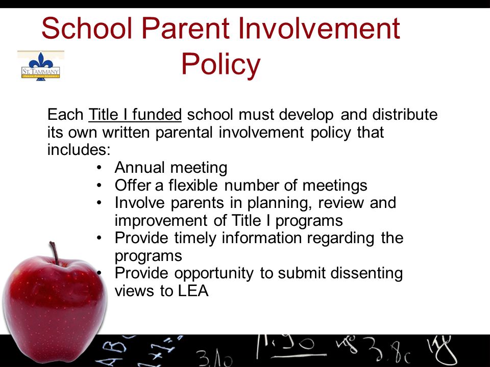School Parent Involvement Policy