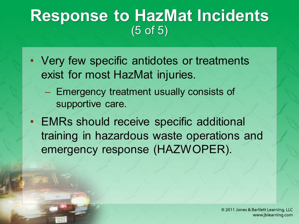 Response to HazMat Incidents (5 of 5)