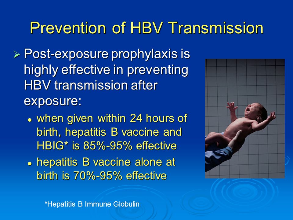 Prevention of HBV Transmission
