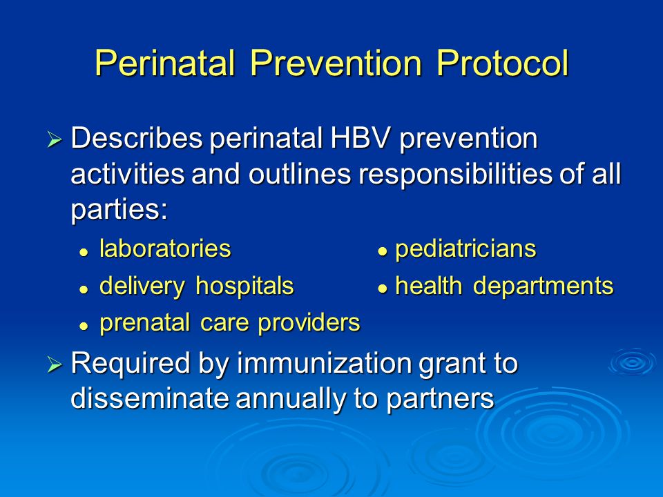 Perinatal Prevention Protocol