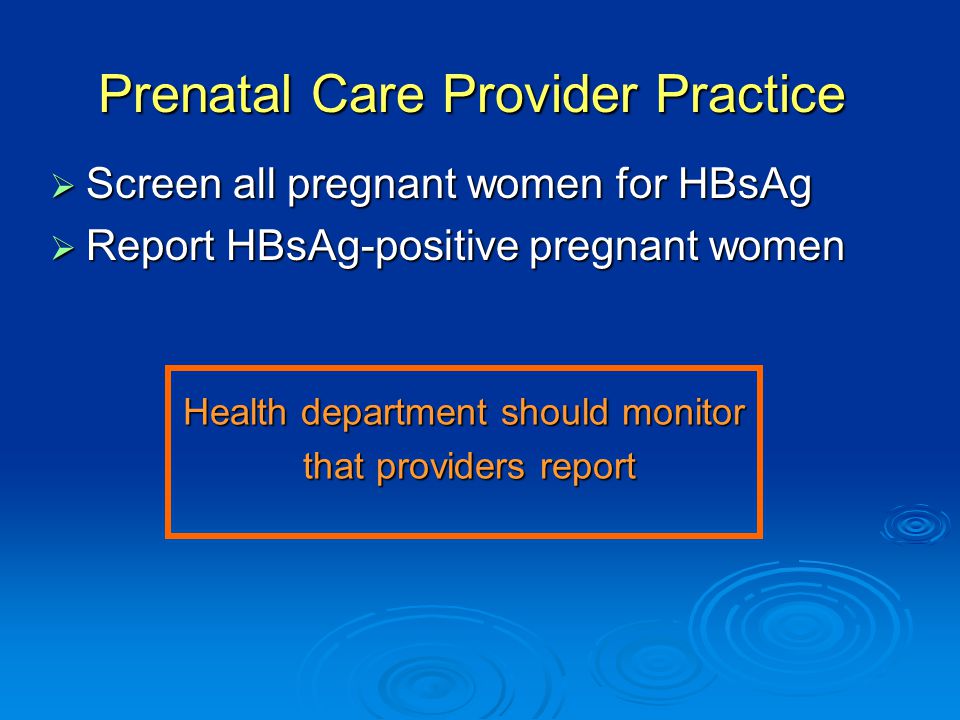 Prenatal Care Provider Practice