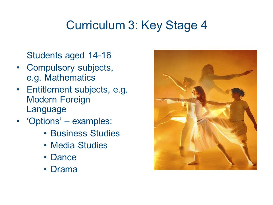 Curriculum 3: Key Stage 4 Students aged 14-16