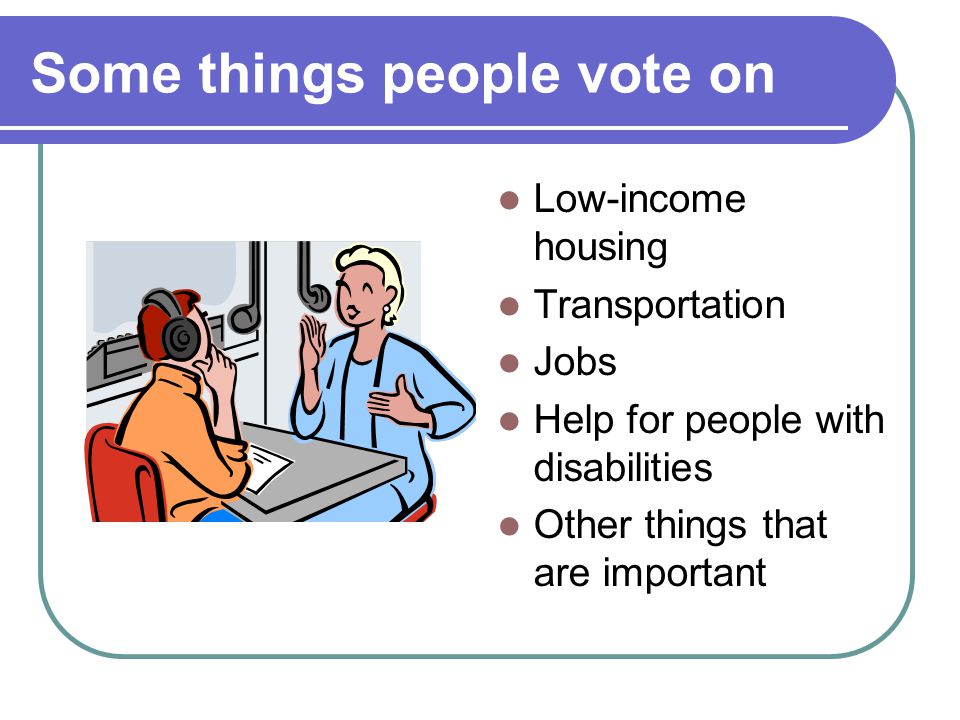 Some things people vote on