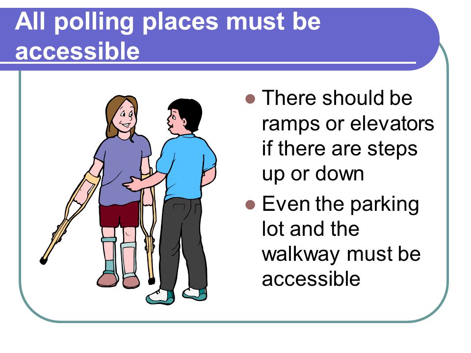 All polling places must be accessible
