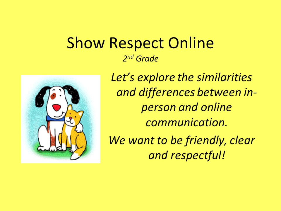 Show Respect Online 2nd Grade