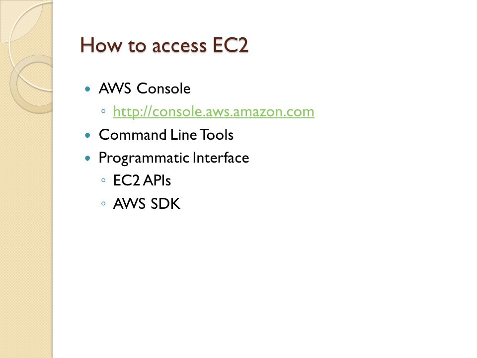 How to access EC2 AWS Console