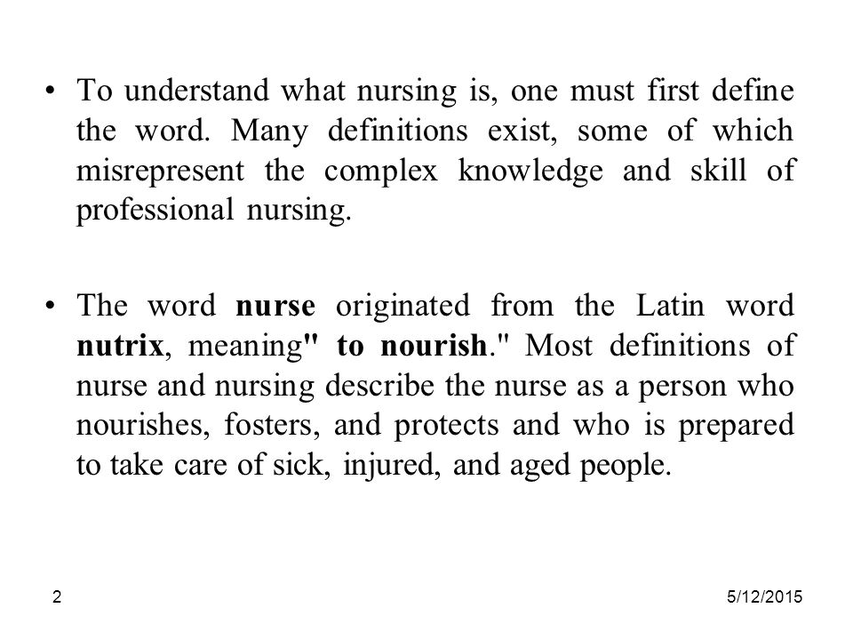 Nurse Full Meaning & Definition 