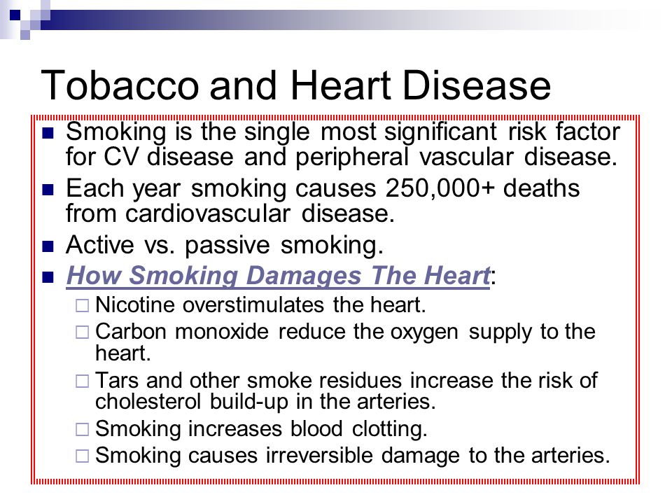 Tobacco and Heart Disease