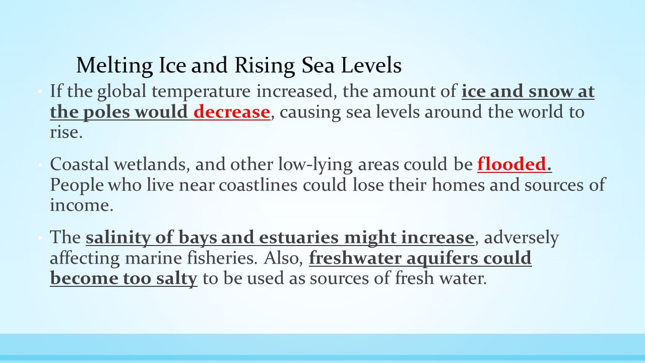 Melting Ice and Rising Sea Levels