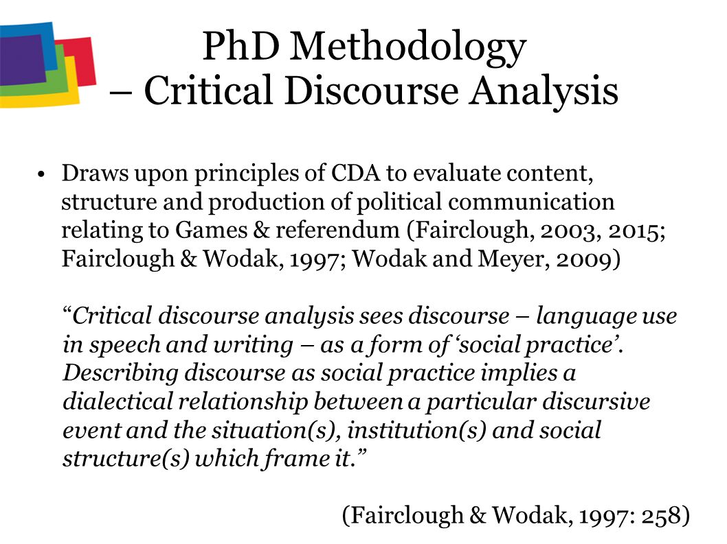 Critical discourse analysis