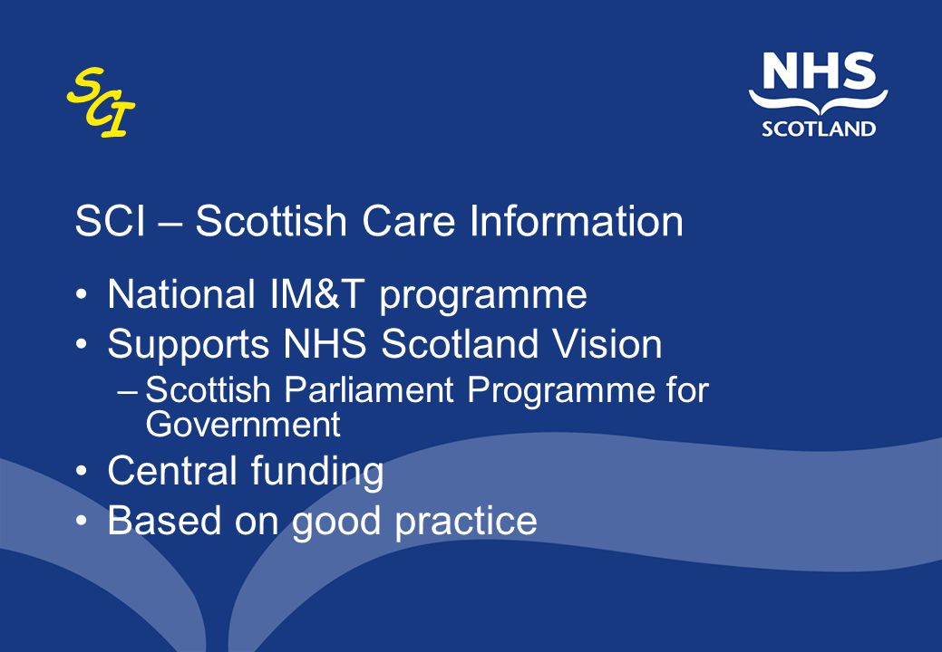 SCI – Scottish Care Information